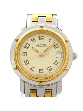 Hermes Watch Clipper Ivory